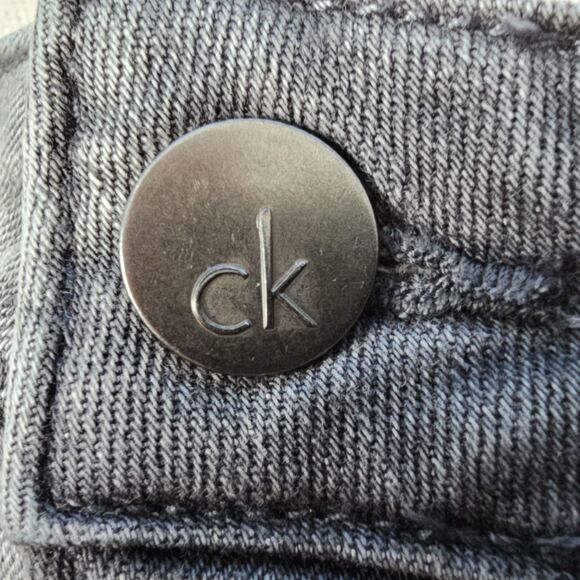 Calvin Klein Slim Boyfriend SZ 4 Jeans Women Gray Stretch Mid Rise Denim (29x27) - Picture 3 of 15